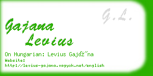 gajana levius business card